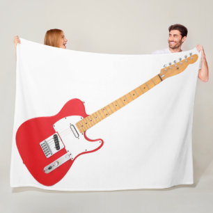 RODE ICONISCHE ELEKTRISCHE GITAAR FLEECE DEKEN