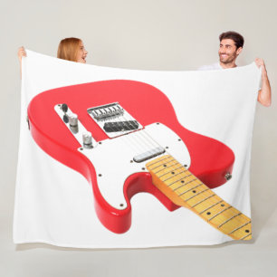 RODE ICONISCHE ELEKTRISCHE GITAAR FLEECE DEKEN