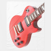 RODE ICONISCHE ELEKTRISCHE GITAAR FLEECE DEKEN (Voorkant)