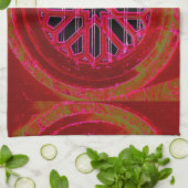 rode , ierse kerk theedoek (Gevouwen)