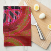 rode , ierse kerk theedoek (Quarter Fold)