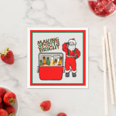 Rode ijsborst met bier en kerstman servet (Insitu)