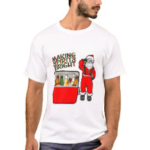 Rode ijsborst met bier en kerstman