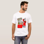 Rode ijsborst met bier en kerstman t-shirt (Voorkant volledig)