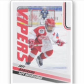 Rode ijshockeyruilkaart sticker (Voorkant)
