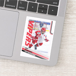 Rode ijshockeyruilkaart sticker