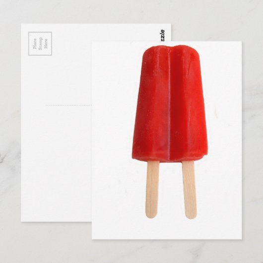 Rode ijslolly briefkaart (Voorkant / Achterkant)