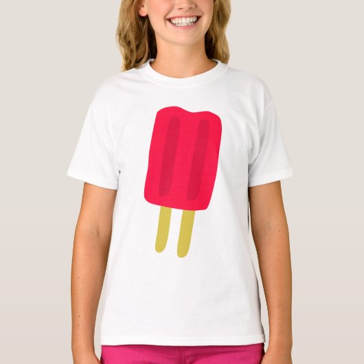Rode ijslolly meisjes T-shirt (Voorkant)