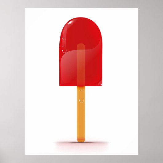 Rode Ijslolly Poster (Voorkant)