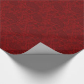 Rode indiaanse damast cadeaupapier (Hoek)