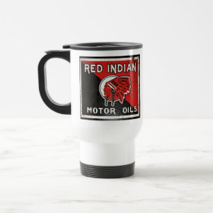 Rode Indian Motor Oil bord verroest vers. Reisbeker