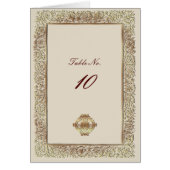 Rode Indische bruiloft - Tafelnummer Kaart (Voorkant)