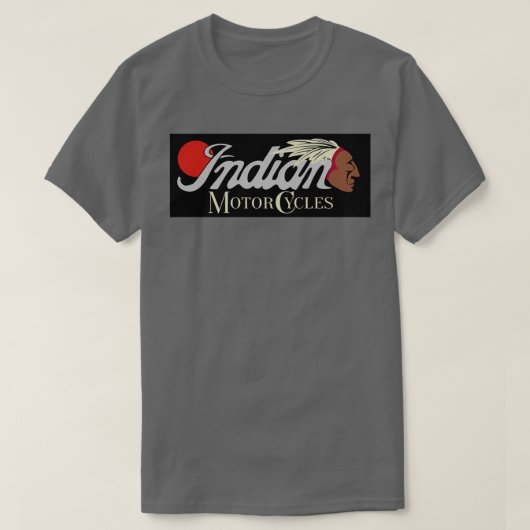 Rode Indische motorfietsen T-shirt (Design voorkant)