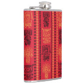 Rode inheemse patroon etnische stam Boho cultuur Heupfles (Rechts)