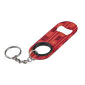 Rode inheemse patroon etnische stam Boho cultuur Mini Flessenopener (Voorkant Gekanteld)