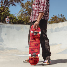 Rode inheemse patroon etnische stam Boho cultuur Persoonlijk Skateboard