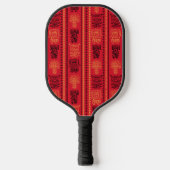 Rode inheemse patroon etnische stam Boho cultuur Pickleball Paddle (Voorkant)
