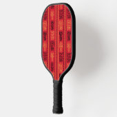 Rode inheemse patroon etnische stam Boho cultuur Pickleball Paddle (Links)