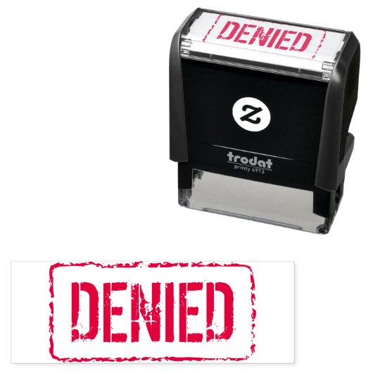  rode inkt ONTKEND Zelfinkt rubber Stempel (In situ)