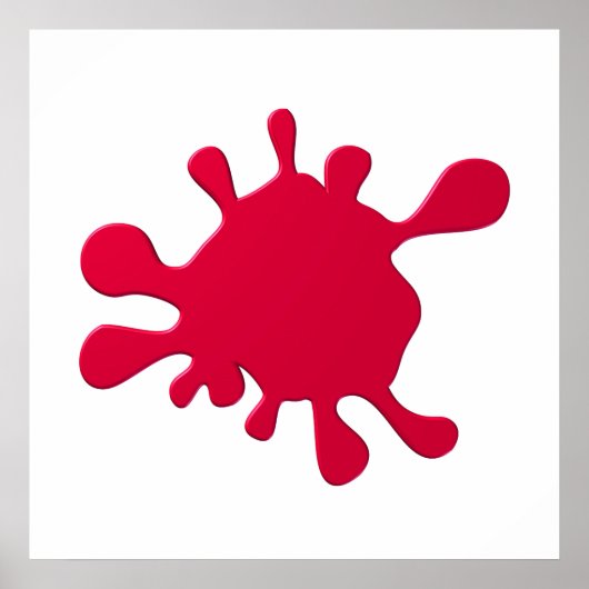 Rode inktvlek poster (Voorkant)
