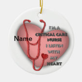 Rode Intensive Care-verpleegster ornament (Voorkant)