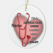 Rode Intensive Care-verpleegster ornament (Links)