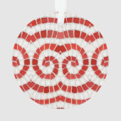RODE IONISCHE MOZAÏEK Acryl Cirkel Ornament (achterkant)