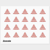 RODE IONISCHE MOZAÏEK Driehoek Stickers (Vel)