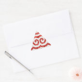 RODE IONISCHE MOZAÏEK Driehoek Stickers (Envelop)