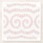 RODE IONISCHE MOZAÏEK Glas Drank Coaster Glazen Onderzetter (Achterkant)