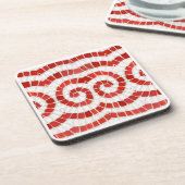 RODE IONISCHE MOZAÏEK Hard Plastic Onderzetters (Linkerzijde)