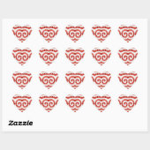 RODE IONISCHE MOZAÏEK HART STICKERS (Vel)
