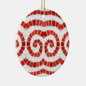 RODE IONISCHE MOZAÏEK Keramische Cirkel Ornament (Rechts)