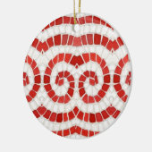 RODE IONISCHE MOZAÏEK Keramische Cirkel Ornament (Links)
