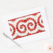 RODE IONISCHE MOZAÏEK Rechthoek Stickers (Envelop)