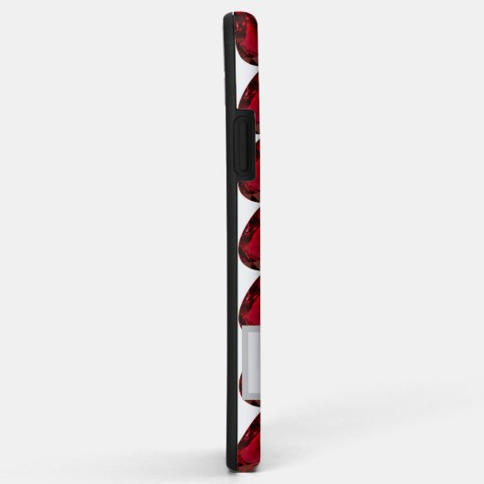 Rode iPhone case met gemstone Pear Ruby (Achterkant/rechts)