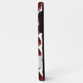 Rode iPhone case met gemstone Pear Ruby (Achterkant/links)