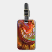 Rode iriserende Vuur Opal Bagagelabel (Voorkant verticaal)
