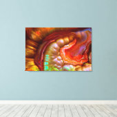 Rode iriserende Vuur Opal Canvas Afdruk (Insitu (Houten vloer))