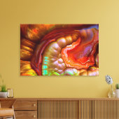 Rode iriserende Vuur Opal Canvas Afdruk (Insitu (Woonkamer))