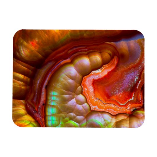 Rode iriserende Vuur Opal Magneet (Horizontaal)