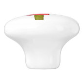 Rode irislade trekken keramische knop (Zijkant)