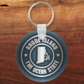Rode Island Steel (B) Sleutelhanger (Voorkant)