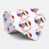 Rode Italiaanse Amerikaanse Land Erfenis Stropdas (Opgerold)
