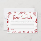 Rode Italiaanse Amore Tijdscapsule Bruidsdouche Sp Kaart (Voorkant)