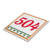 Rode Italiaanse brieven en Aantallen, geef aantall Tegeltje (Zijkant)