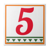 Rode Italiaanse brieven en Aantallen, geef aantall Tegeltje (Voorkant)