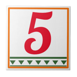 Rode Italiaanse brieven en Aantallen, geef aantall Tegeltje