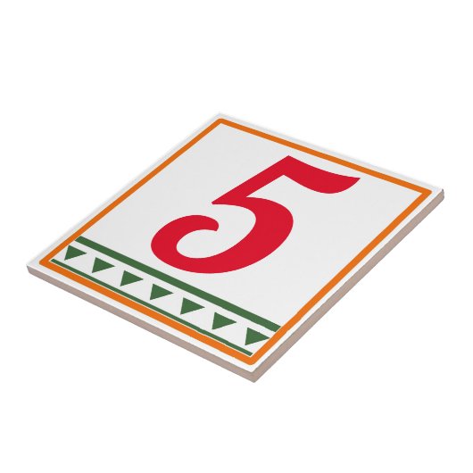 Rode Italiaanse brieven en Aantallen, geef aantall Tegeltje (Zijkant)