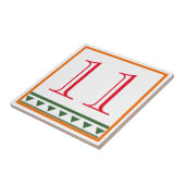 Rode Italiaanse brieven en Aantallen, geef aantall Tegeltje (Zijkant)